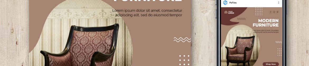 Free Modern Furniture Discount Post PSD Template 04
