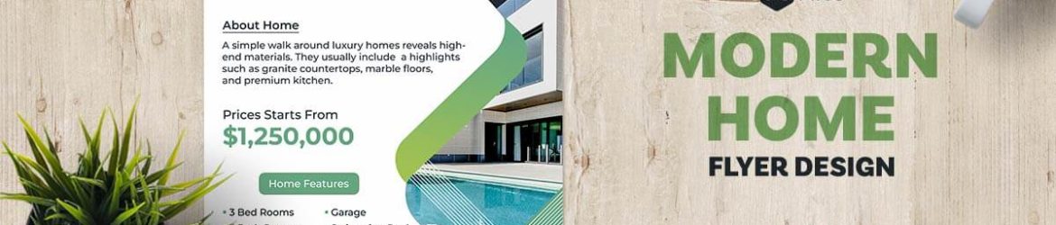 Free Modern Home for Sale Flyer Design PSD