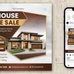Free Modern House for Sale Social Media Post Design PSD Template – Real Estate Promotion Banner