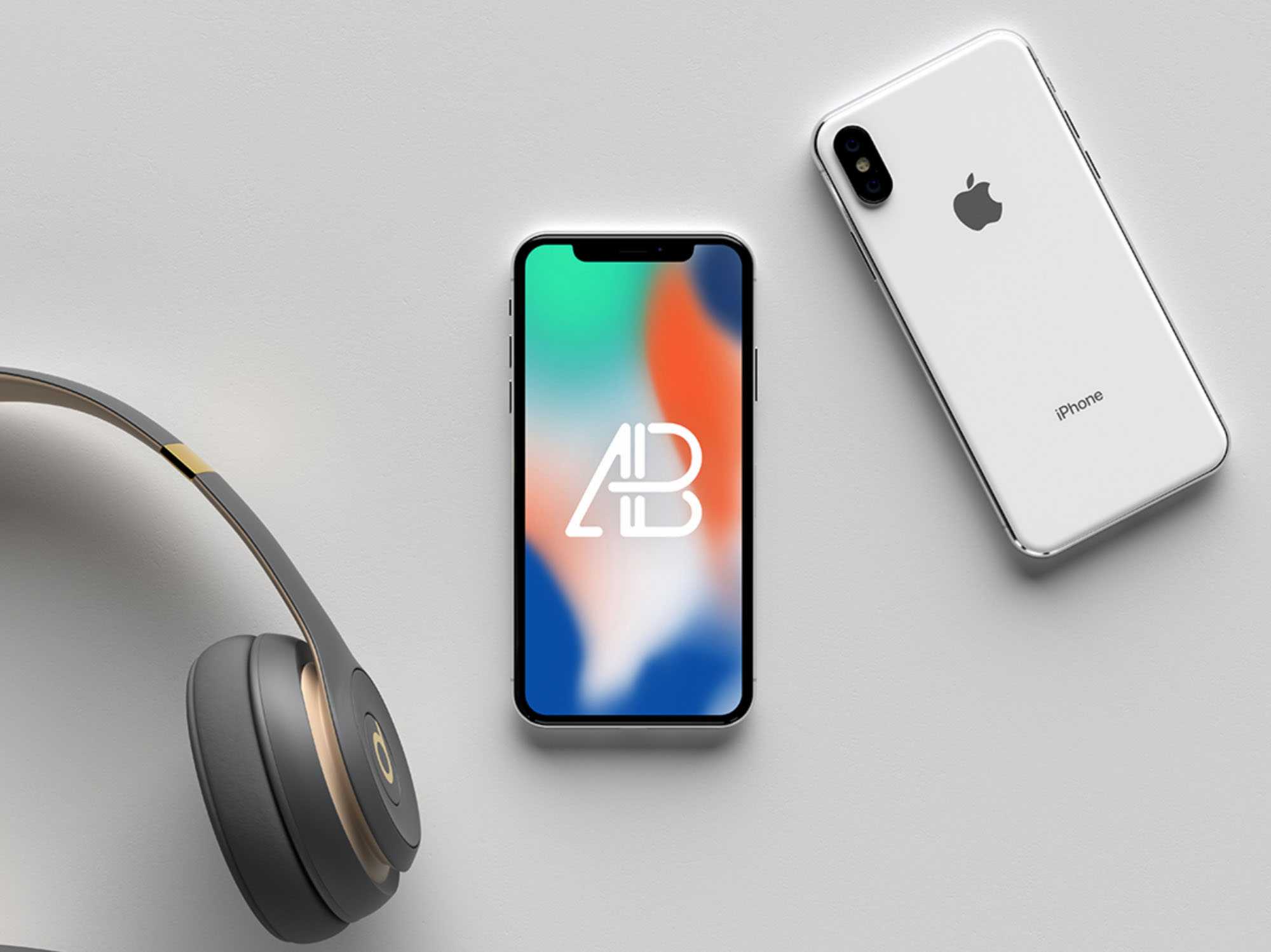 Free Modern iPhone X Mockup PSD