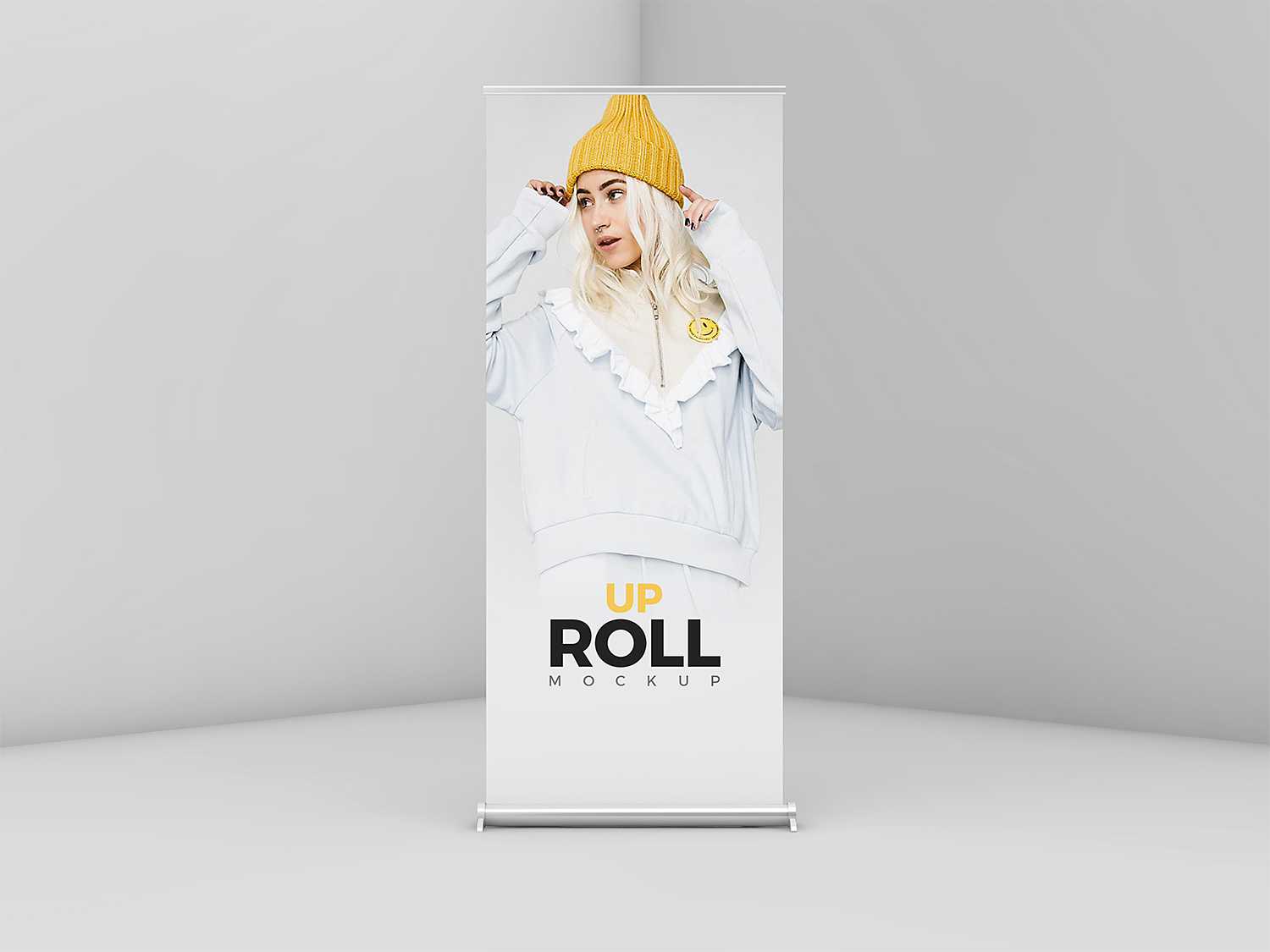 Free Modern Roll Up Stand Mockup