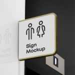 Free Modern Sign Mockup