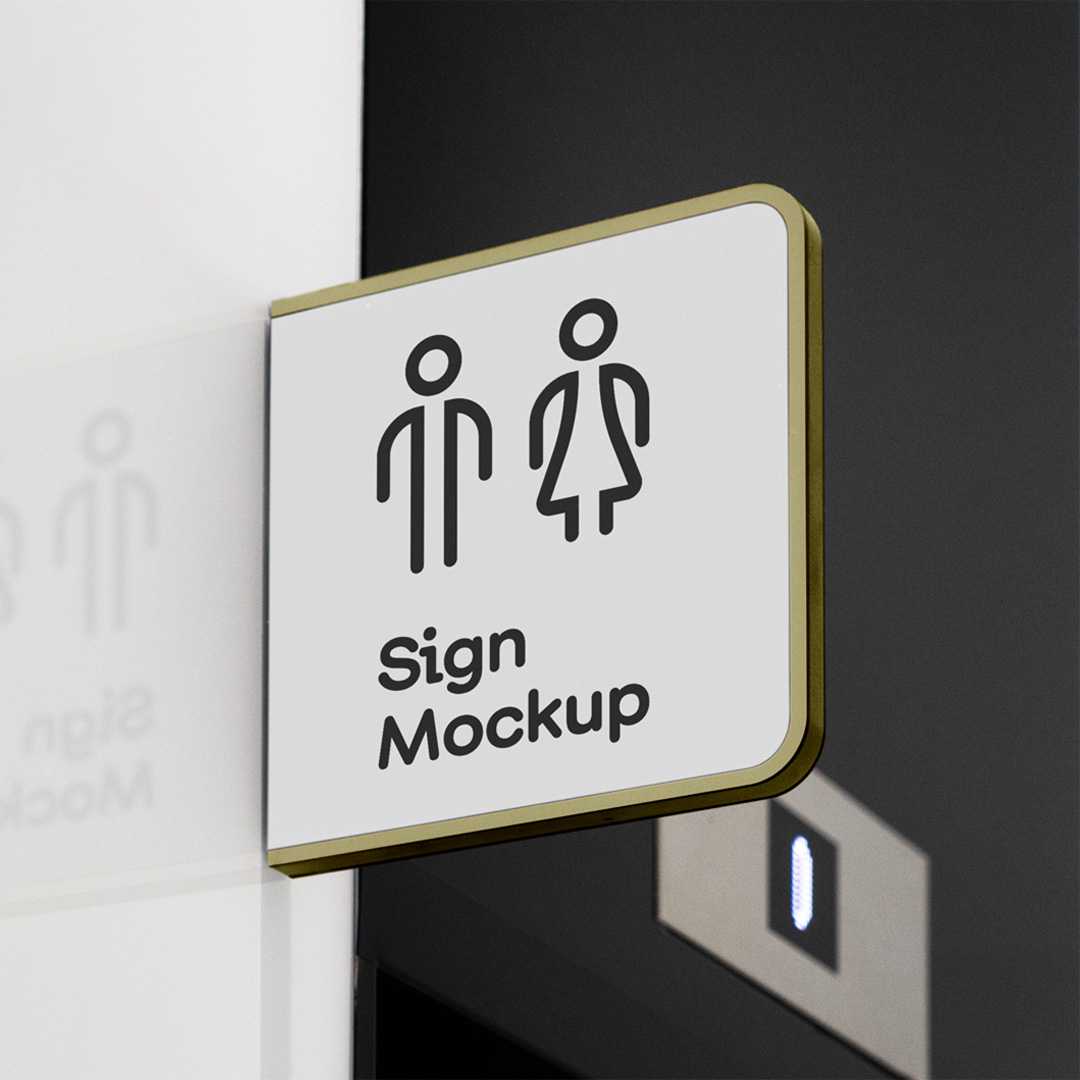 Free Modern Sign Mockup