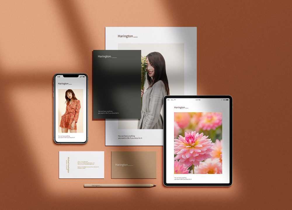 Free Modern Stationery Scene 2 with Apple Devices Mockup