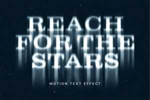 Free Motion Distort Text Effect PSD