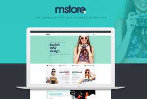 Free MStore Ecommerce Website PSD Template