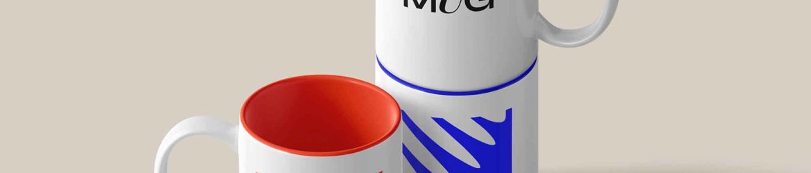 Free Mugs Mockup Scene PSD