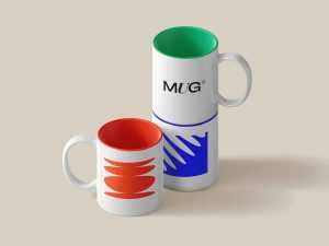 Free Mugs Mockup Scene PSD