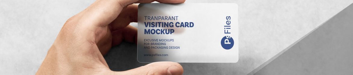 Free Multicolor Plastic Transparent Business Card Mockup Free PSD