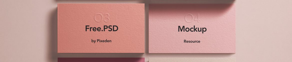 Free Multiple Business Cards Mockup PSD Top View