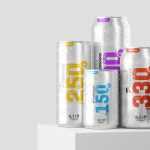 Free Multisize Beer Can Mockup