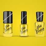 Free Nail Polish Bottle Mockup