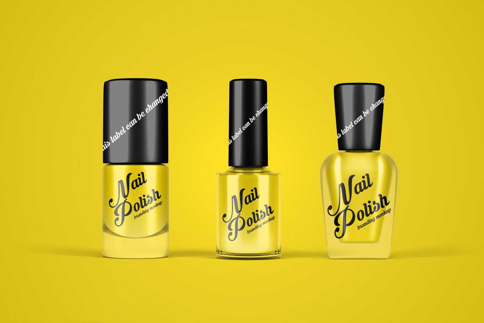 Free Nail Polish Bottle Mockup
