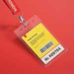 Free Name Tag ID Badge Mockup PSD