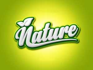 Free Nature 3D Photoshop Text Effect PSD