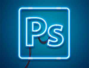 Free Neon Logo Mockup PSD