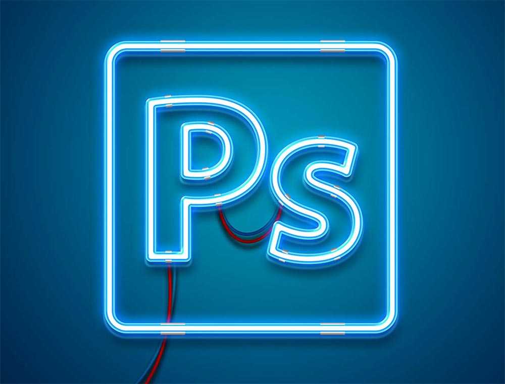 Free Neon Logo Mockup PSD