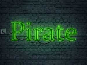 Free Neon Style Brick Wall Mounted Signage Text Effect PSD