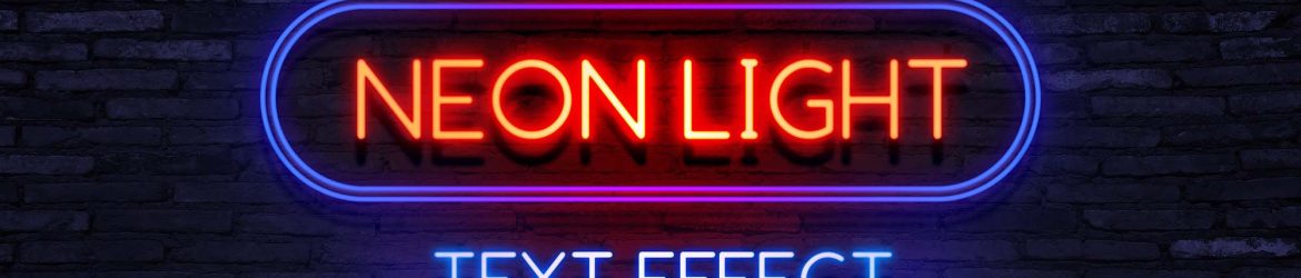 Free Neon Text Effect Mockup PSD