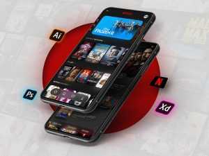 Free Netflix App Redesign Concept Design PSD Template