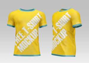 Free New Round Neck Jersey Mockup PSD Set