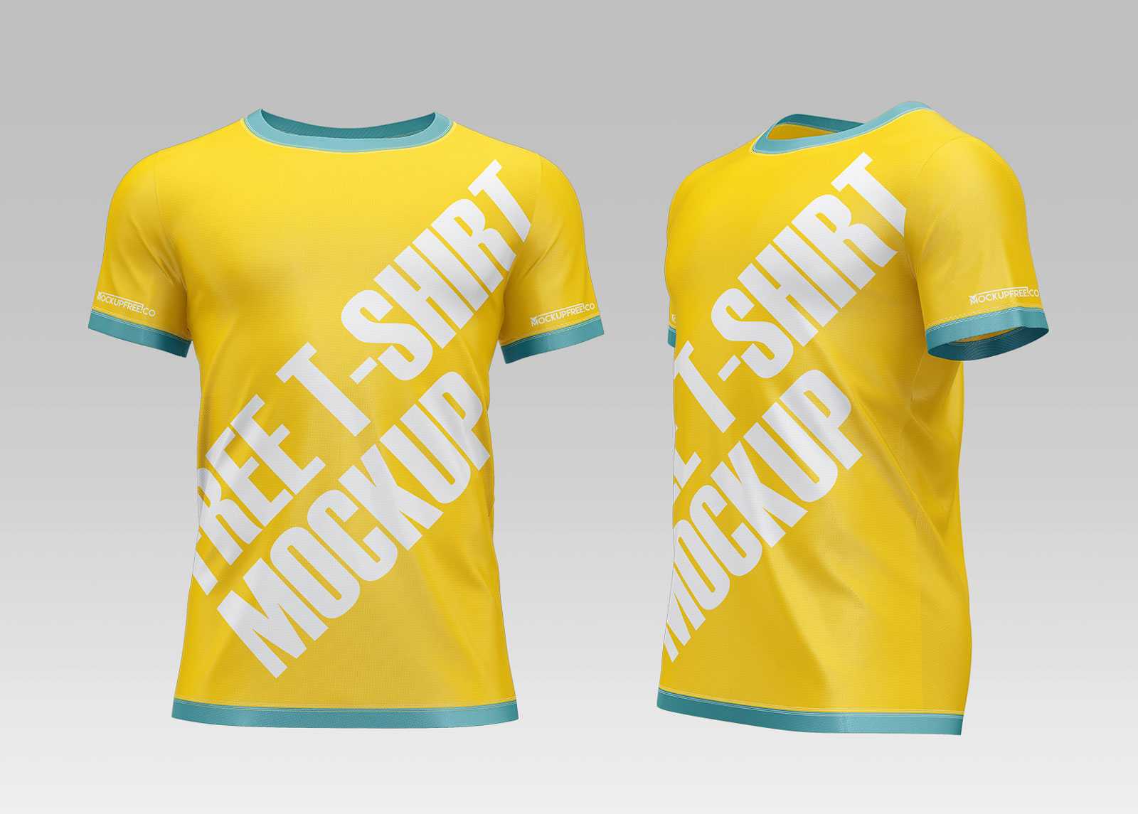 Free New Round Neck Jersey Mockup PSD Set