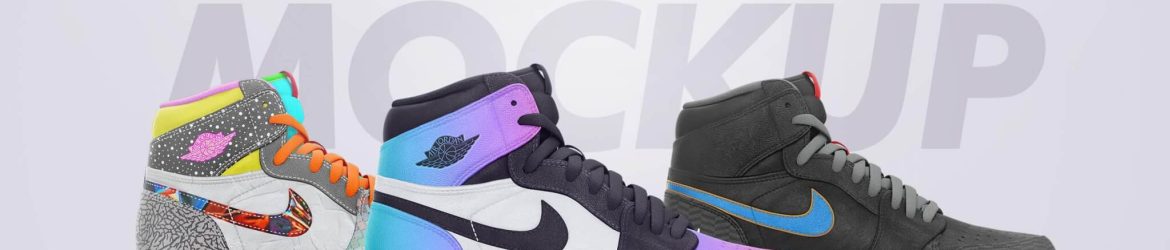 Free Nike Air Jordan Shoes Mockup PSD