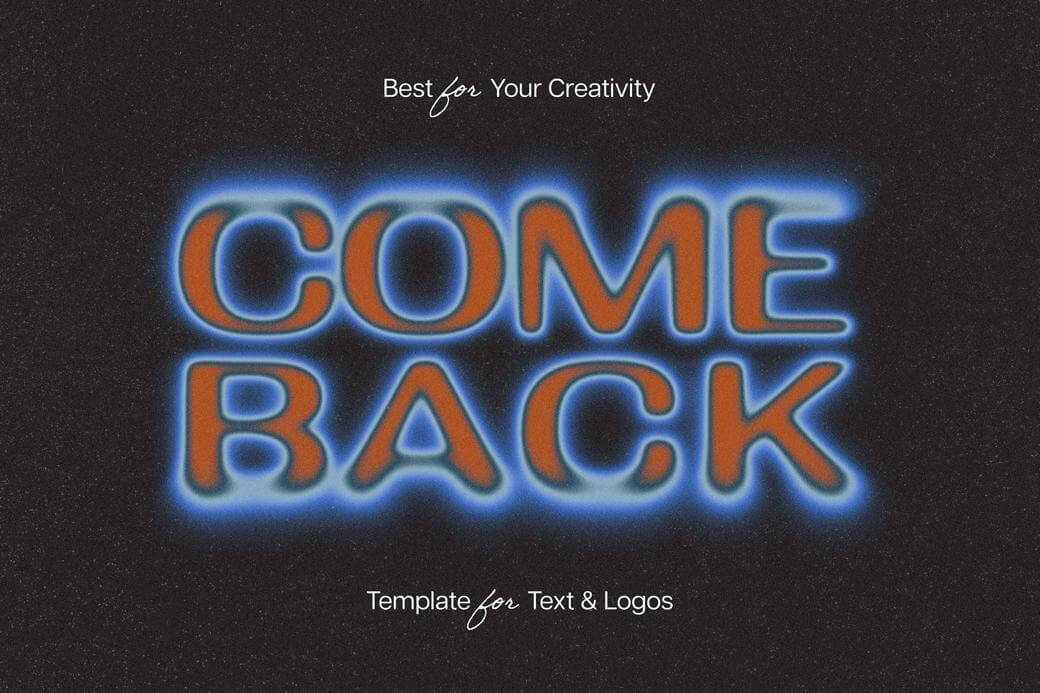 Free Noisy Blurred Text Effect PSD Template