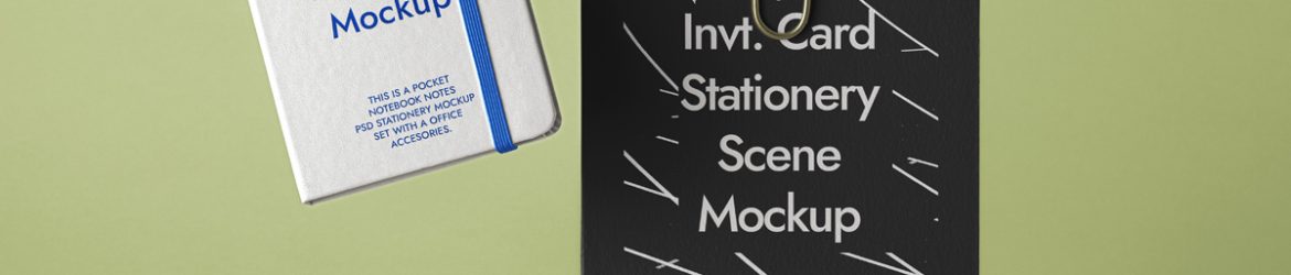 Free Notebook Mockup and Paper Mockup PSD