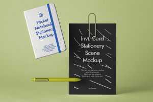Free Notebook Mockup and Paper Mockup PSD