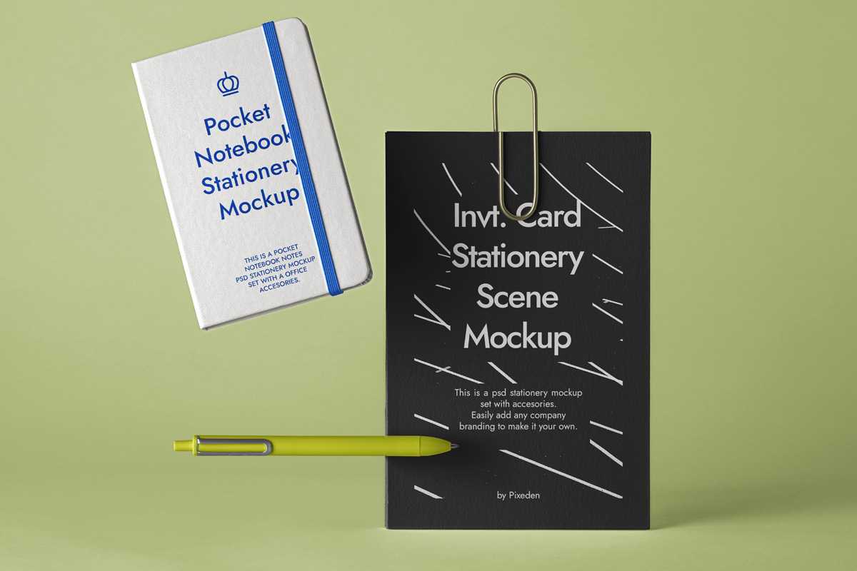 Free Notebook Mockup and Paper Mockup PSD