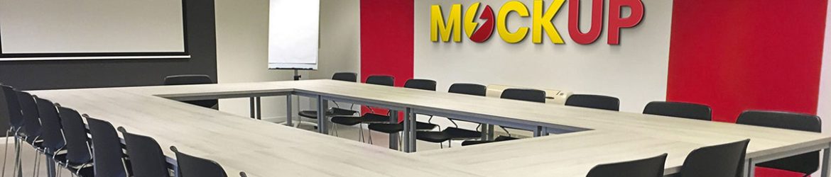 Free Office Conference Room LOGO Mockup PSD - Best Free Mockup