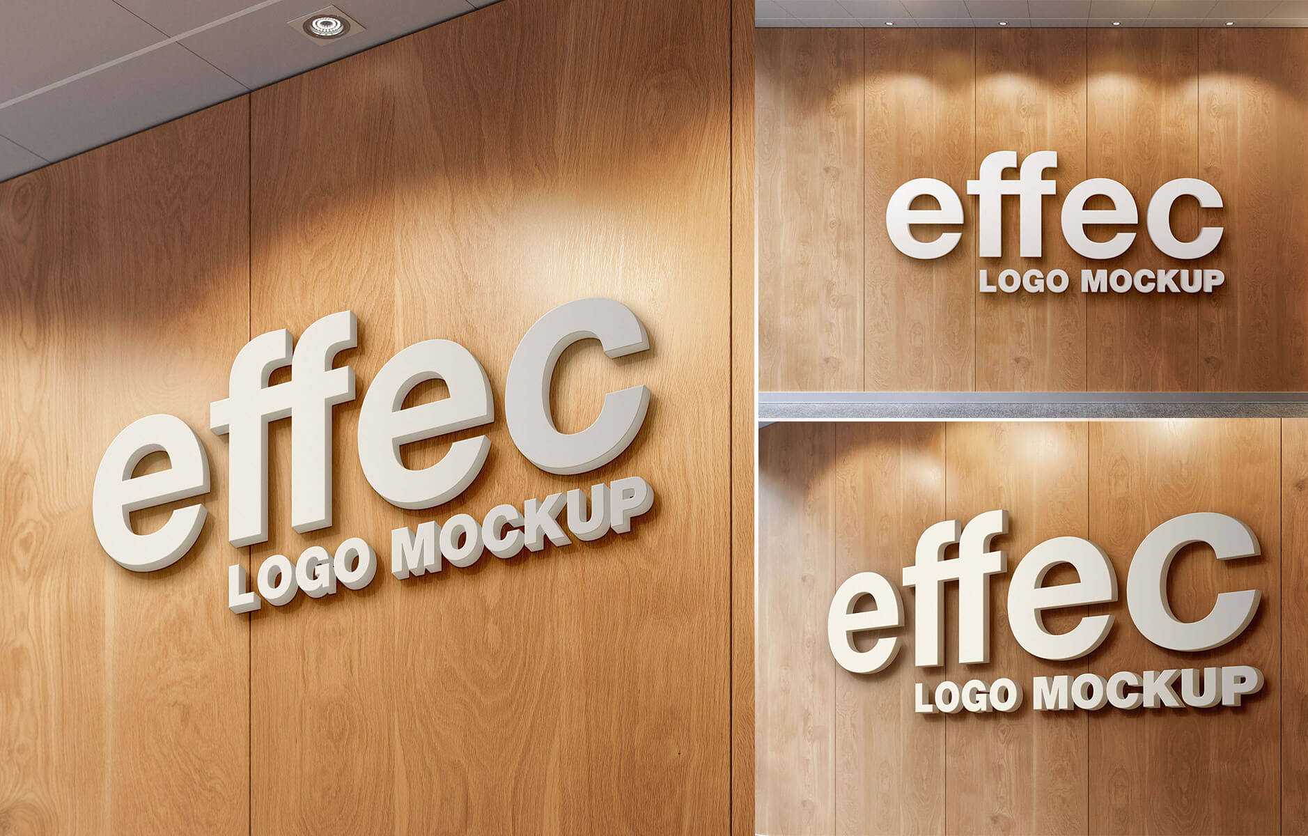Free Office Entrance Wall 3D Logo Mockup PSD - Free mockup PSD | PsFiles