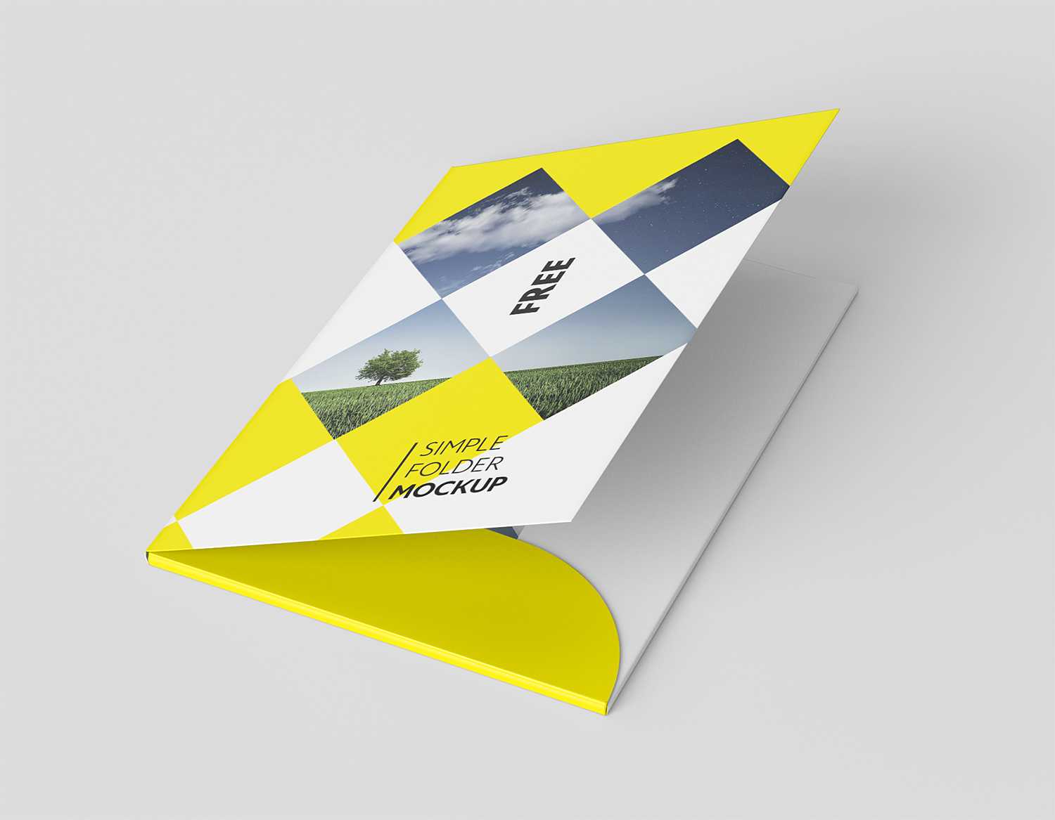 Free Office File Folder Free Mockup PSD set