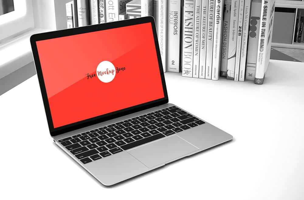 Free Office Laptop Mockup PSD