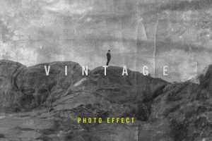Free Old Photo Vintage Effect PSD Template