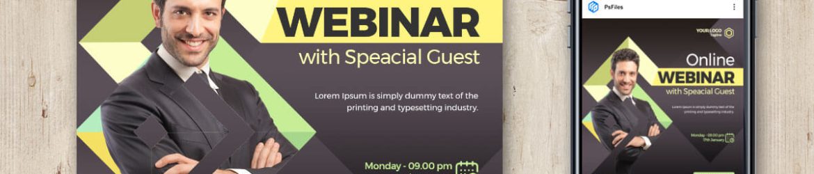 Free Online Webinar Instagram Post Design PSD Template