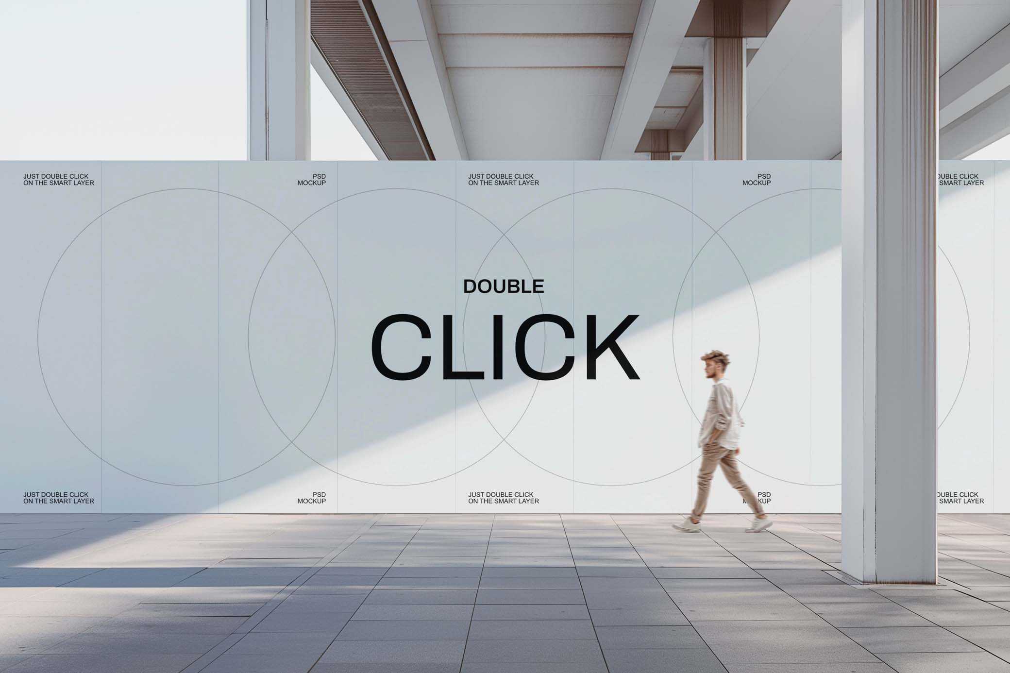 Free OOH Wallscape and Hoarding Advertising Mockup PSD
