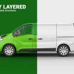Free Opel Vivaro Panel Van Mockup PSD