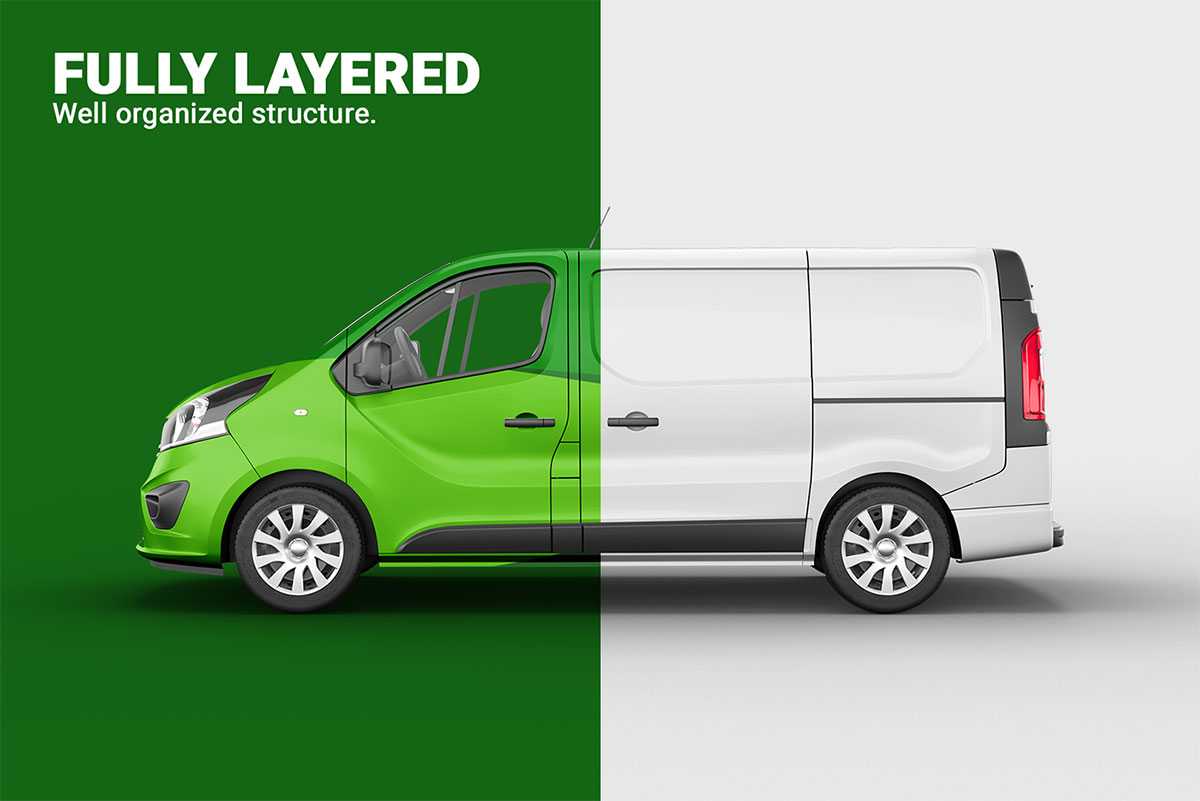 Free Opel Vivaro Panel Van Mockup PSD