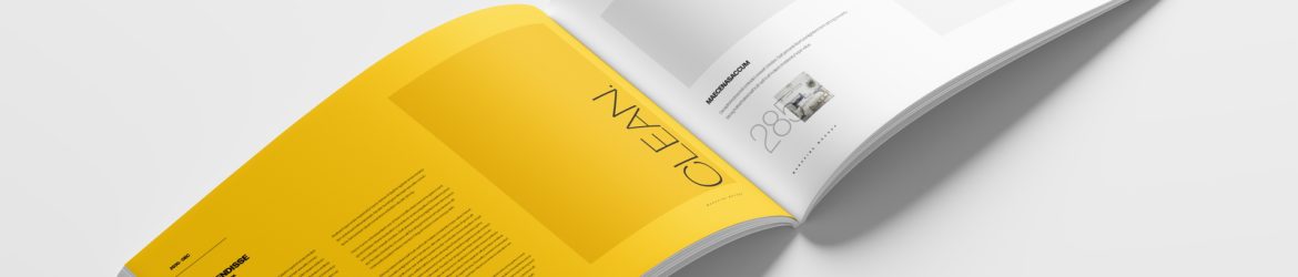 Free Open A4 Landscape Magazine Mockup