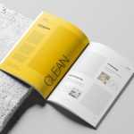 Free Open A4 Magazine Mockup On Concrete