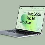 Free Open MacBook Pro PSD Mockup