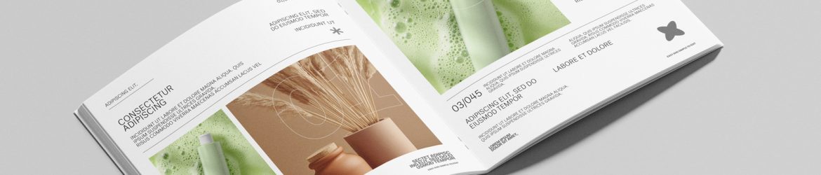 Free Open Square Brochure Mockup