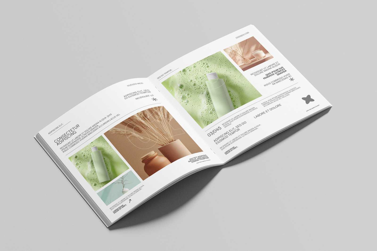 Free Open Square Brochure Mockup