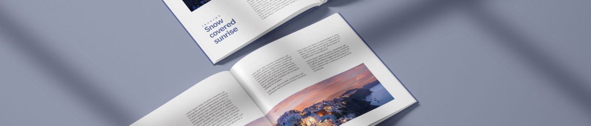 Free Open Square Catalogue Book, Magazine Mockup PSD