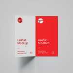 Free Open Two Fold Leaflet Mockup PSD