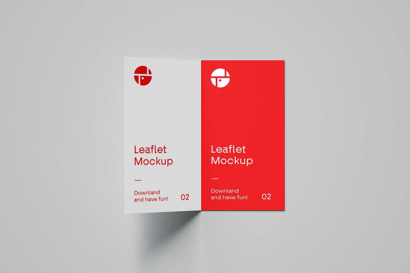 Free Open Two Fold Leaflet Mockup PSD