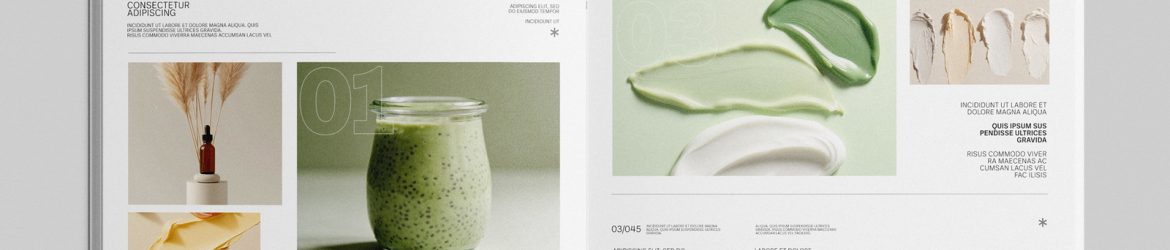 Free Open US Letter Landscape Brochure Mockup with Inside Spread
