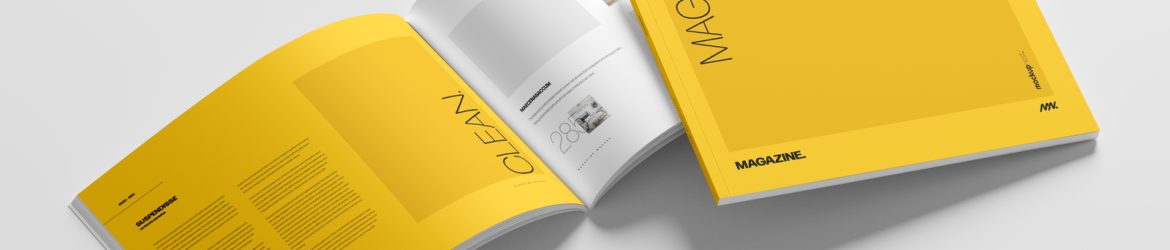 Free Open US Letter Magazine Mockup With Cover